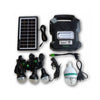 Kit solar cu 3 becuri, lanterna LED, panou si USB, GD-1000A