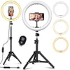Lampa Circulara Ring Light 36cm/14 Inch, model C, USB, Telecomanda wifi Camera, 3 suport telefon, Profesionala Tiktok Youtube