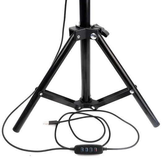 Lampa Circulara Ring Light 36cm/14 Inch, model C, USB, Telecomanda wifi Camera, 3 suport telefon, Profesionala Tiktok Youtube