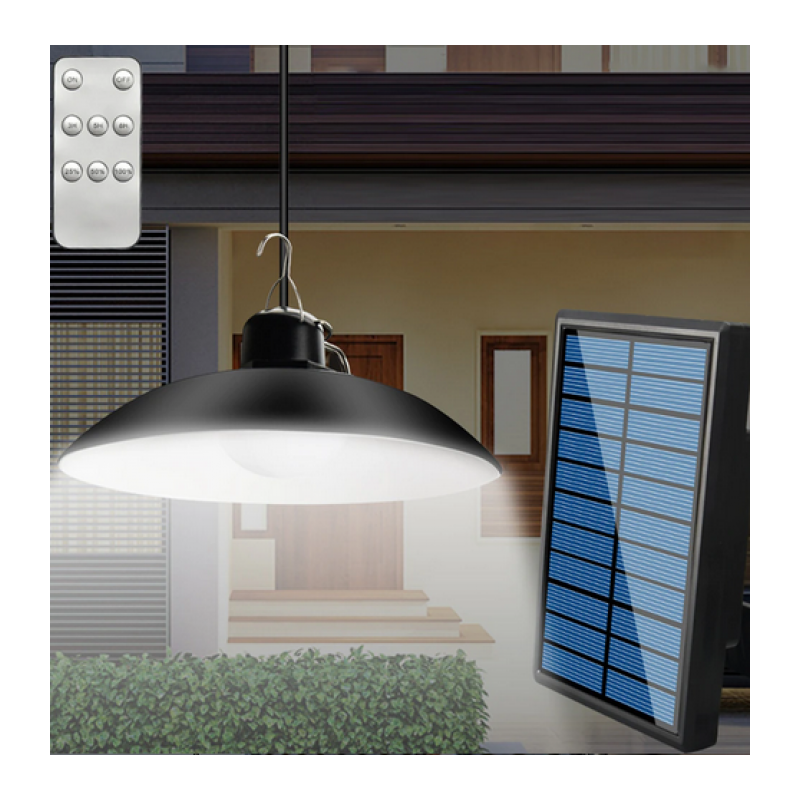 Lampa Solara IP65, 400lm, Telecomanda, Panou Solar fixare in pamant/perete/copac, 2200mah, lumina alb rece XF-707