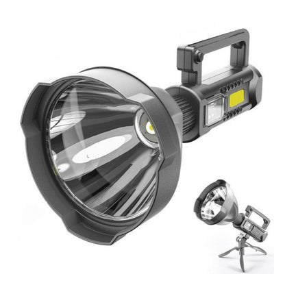 LANTERNA LED, REINCARCABILA, FUNCTIE POWERBANK, 4 MODURI ILUMINARE, TREPIED INCLUS
