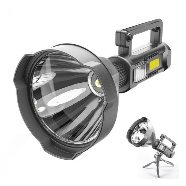 LANTERNA LED, REINCARCABILA, FUNCTIE POWERBANK, 4 MODURI ILUMINARE, TREPIED INCLUS