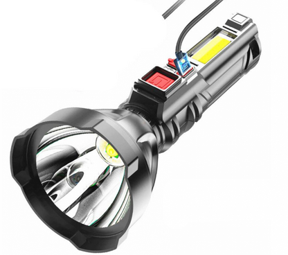 Lanterna de mana BL-830 cu incarcare USB, 3 moduri functionare, negru