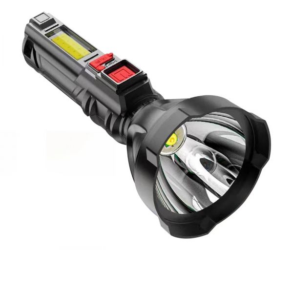 Lanterna de mana BL-830 cu incarcare USB, 3 moduri functionare, negru