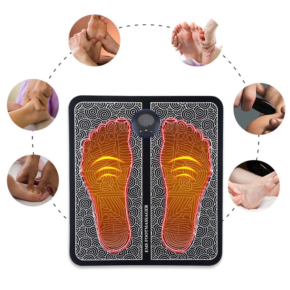 Aparat cu functii de Masaj pentru talpi, prin Electrostimulare