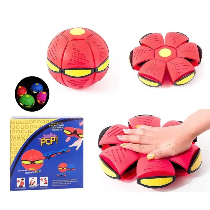 Minge zburatoare transformabila in disc, Ball P3 Disc, Rosu
