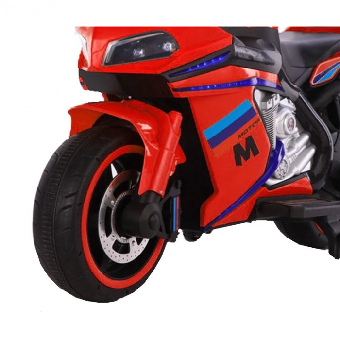Motocicleta electrica pentru copii cu 2 viteze si 2 roti ajutatoare, 3-6 ani, 30 kg