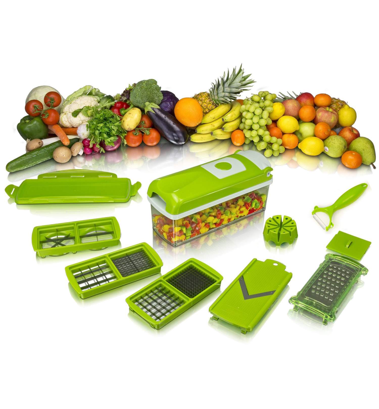 Razatoare pentru fructe si legume, 11 moduri, verde
