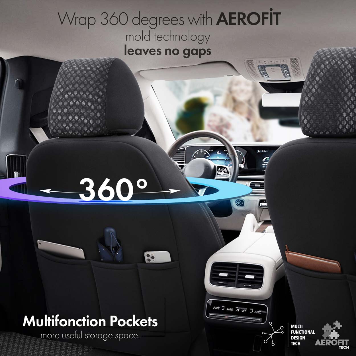 Set huse scaun auto PREMIUM, Universale, fractionate, OTOM SPORT PLUS 101