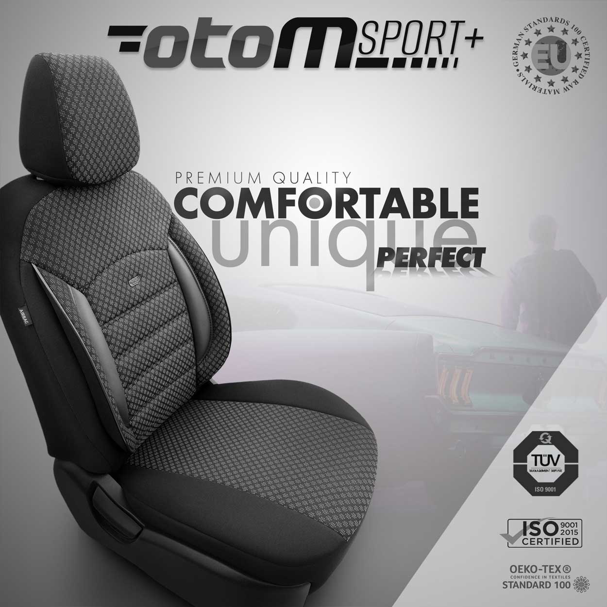 Set huse scaun auto PREMIUM, Universale, fractionate, OTOM SPORT PLUS 101