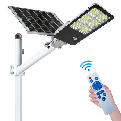 Lampa Incarcare Solara Jortan 200W/300W, Telecomanda, Suport Metalic Pentru Stalp