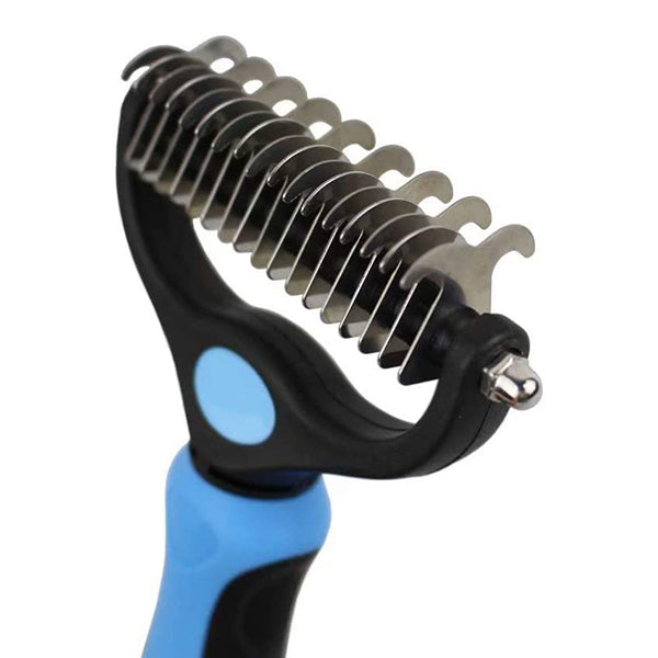 Pieptene Profesional 2 in 1 cu 20 lame pentru ingrijirea blanii animalelor de companie