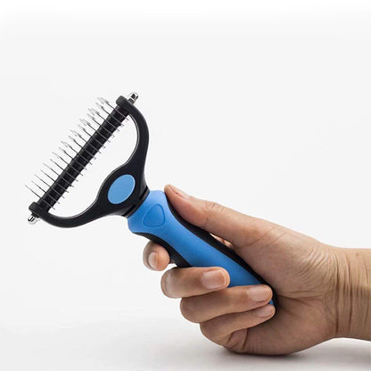 Pieptene Profesional 2 in 1 cu 20 lame pentru ingrijirea blanii animalelor de companie