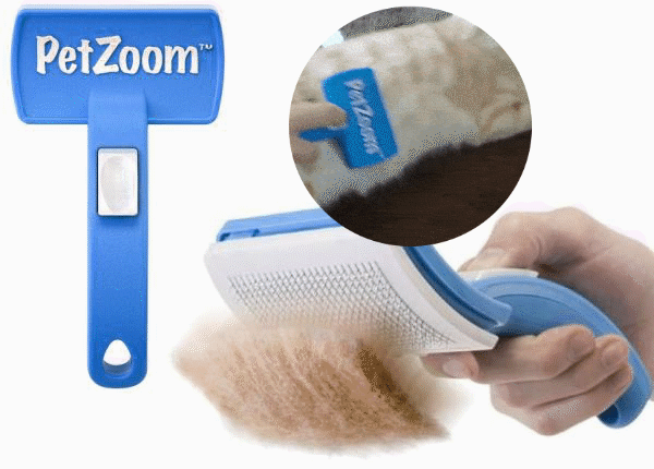 Perie profesionala pentru animale, PetZoom, Albastru