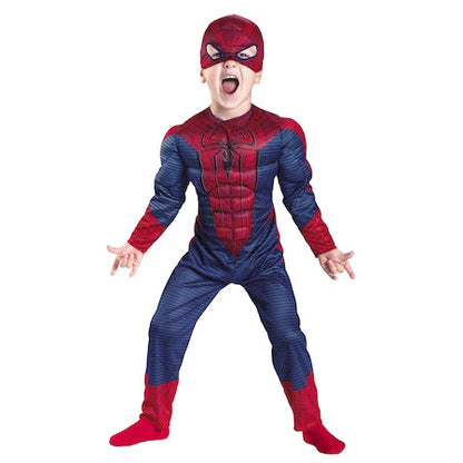 OFERTA SPECIALA Costum Spider cu muschi, pentru copii + Manusa cu lansator si 2 sageti