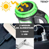 Lanterna Solara de Camping Teno270, 2 moduri de alimentare, 5 moduri de iluminare, portabila, pentru drumetii, port USB, reincarcabila, verde