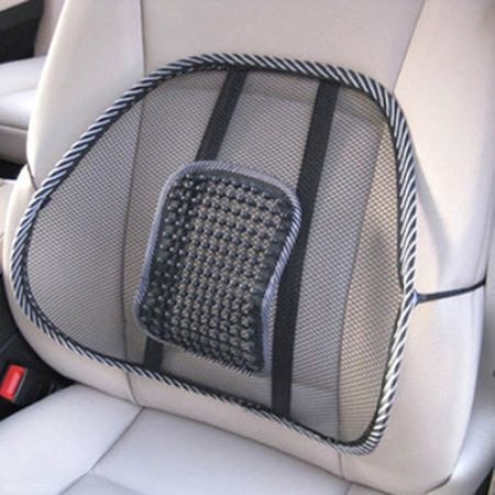 Set 2 perne tip suport lombar pentru scaun auto sau pentru birou, negru