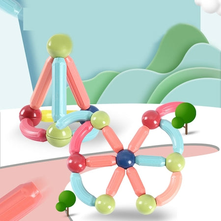 Set magnetic de constructie cu 26 de piese, educativ, pentru copii, +3 ani