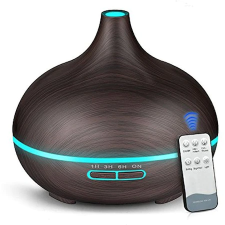 Difuzor Aromaterapie cu telecomanda, stejar, 550 ml