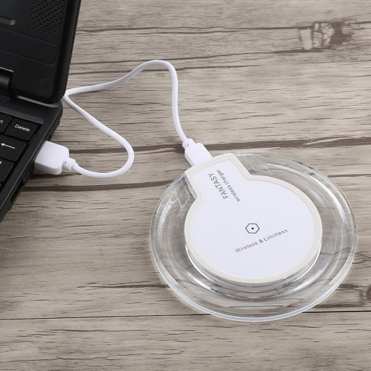 Încărcător wireless Fantasy Qi, ultra-subțire pentru iPhone, alb