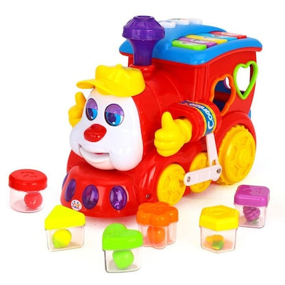 Jucarie interactiva Locomotiva cu sunete si lumini, +3 ani