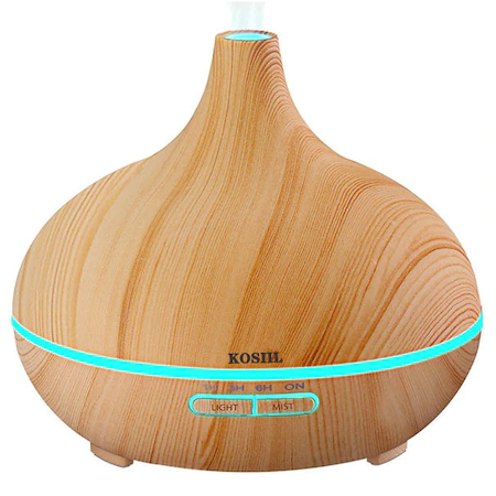 Difuzor Aromaterapie cu telecomanda, stejar, 550 ml