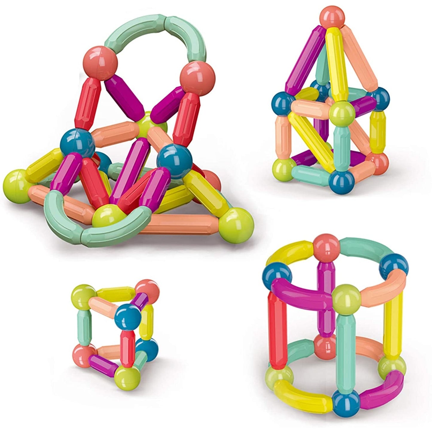 Set magnetic de constructie cu 26 de piese, educativ, pentru copii, +3 ani