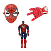 Set 3 in 1 Manusa cu Lansator Spider, Masca si Figurina, Rosu, 3+ ani