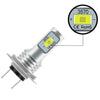 Set 2 Becuri auto H7, RUI,12 LED SMD, bec, 60W set, Lumina Alb Pur, 6000k, fara ventilator, cablu