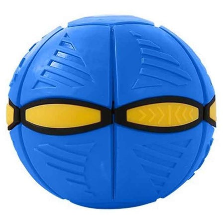 Minge interactiva zburatoare Flat Ball Disc, albastru