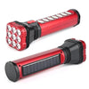 Lanterna LED 18W, cu Lumina Frontala si Laterala, Incarcare Solara si USB, Indicator Nivel Baterie, Functie PowerBank
