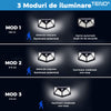 Lampa Solara 100 LED-uri Teno63, senzor de miscare, 3 moduri de iluminare, protectie IP65, Waterproof, exterior, negru
