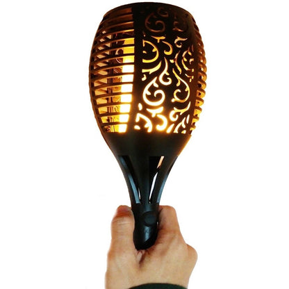 Torta LED cu panou solar, efect de flacara, design oriental