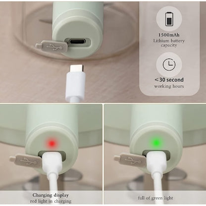 Tocator electric portabil de taiat legume, fructe si carne, 30w, 4 in 1, Verde