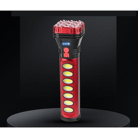 Lanterna LED 18W, cu Lumina Frontala si Laterala, Incarcare Solara si USB, Indicator Nivel Baterie, Functie PowerBank