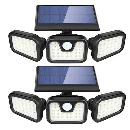 Lampa Solara Reglabila pentru Exterior cu Senzor, 74 LED-uri, 2400 mAh