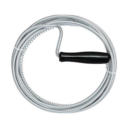 Dispozitiv de curatare a canalelor de scurgere, din otel cu arc si maner din plastic, 3m