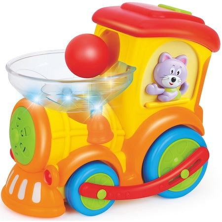 Jucarie interactiva Locomotiva cu mingiute, +3 ani