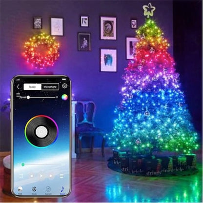 Instalatie de Craciun RGB cu Control Bluetooth prin Aplicatie, 10/20 M