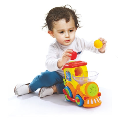 Jucarie interactiva Locomotiva cu mingiute, +3 ani