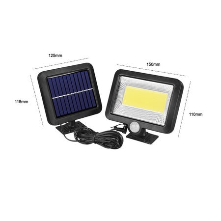 Lampa LED COB cu panou solar SL-F100, cu acumulator si telecomanda, negru