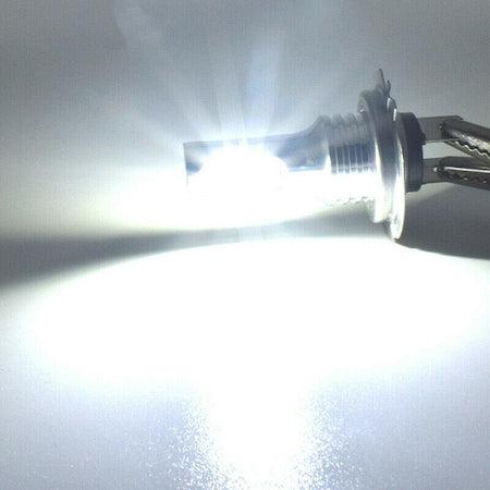 Set 2 Becuri auto H7, RUI,12 LED SMD, bec, 60W set, Lumina Alb Pur, 6000k, fara ventilator, cablu