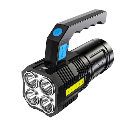 Lanterna LED Reincarcabila, 3 Trepte, 10W, Portabila, Negru, W844