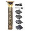 Masina de tuns cu acumulator, 5W, model dragon, incarcare USB, auriu