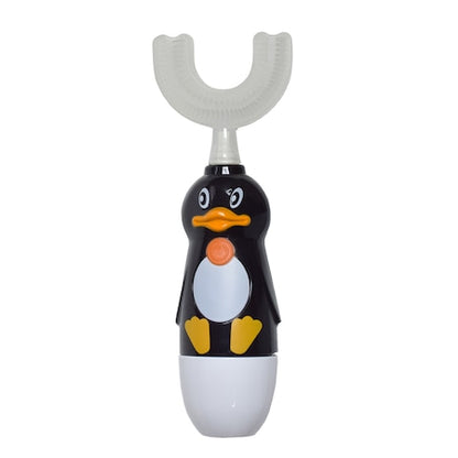 Periuta de dinti circulara in forma de U pentru copii 6-12 ani, Pinguin