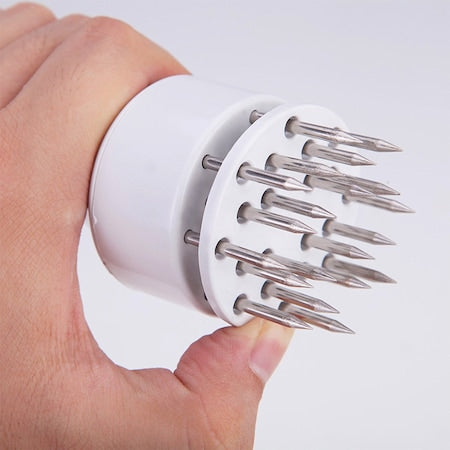 Ustensila pentru fragezit carnea, din inox, alb