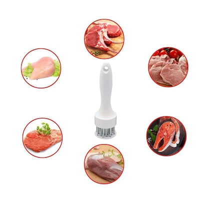Ustensila pentru fragezit carnea, din inox, alb