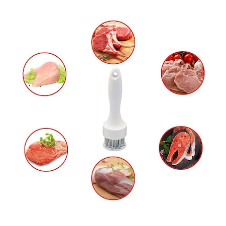 Ustensila pentru fragezit carnea, din inox, alb