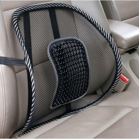 Set 2 perne tip suport lombar pentru scaun auto sau pentru birou, negru