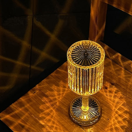 Veioza Rose Diamond acrilica, LED, RGB, pentru dormitor, restaurant, birou, cu telecomanda